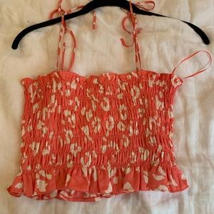 Pink Crop top cheetah